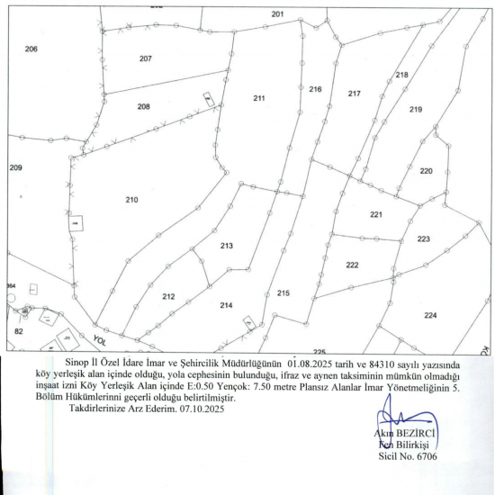 Sinop, Merkez, Kozcuğaz, 105 Ada, 211 Parsel, 1.750.000 TL